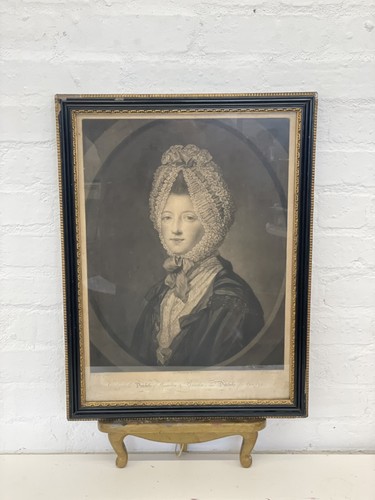 Antique mezzotint print - antique,
