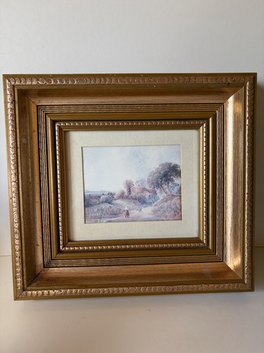 Vintage gilt framed landscape - vintage,