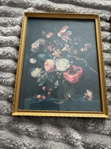 Vintage framed floral still - vintage,
