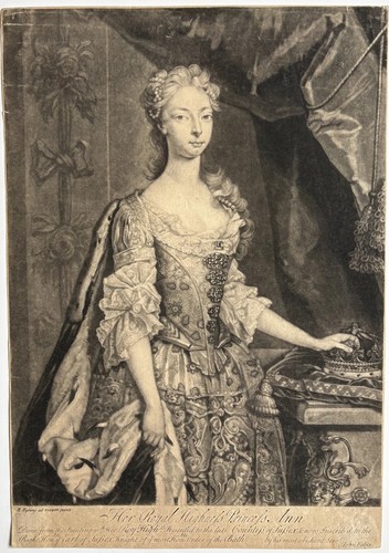 Antique mezzotint engraving - antique,