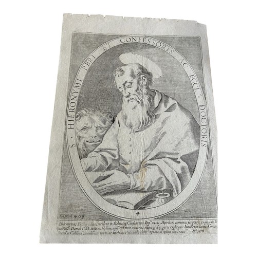 18thc engraving saint - engraving,