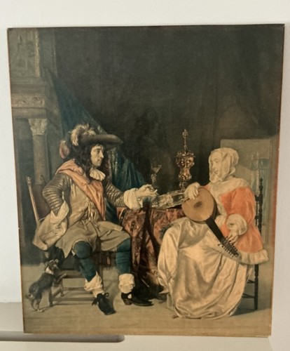 Vintage old masters print - old,