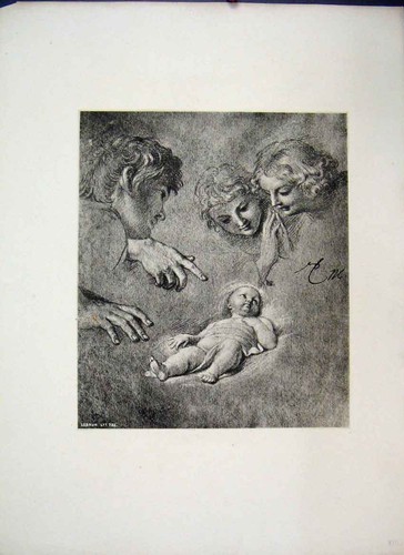 Old antique print - antique, grand