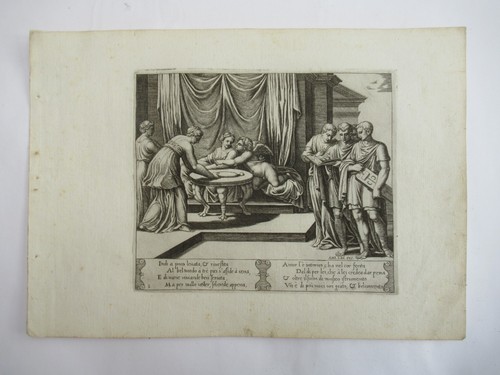 Old master print from - print, cupid