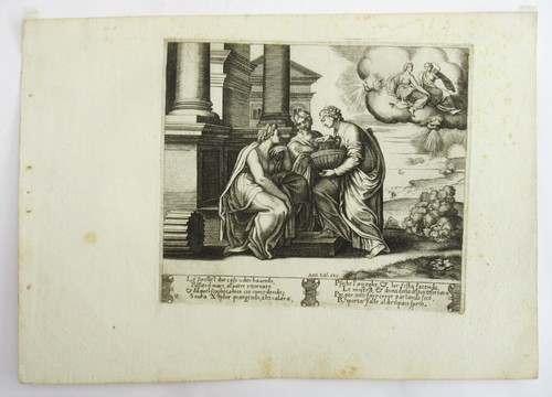 Old master print from cupid - old,