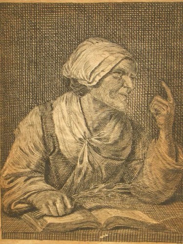 Master etching ostade school - master, etching;