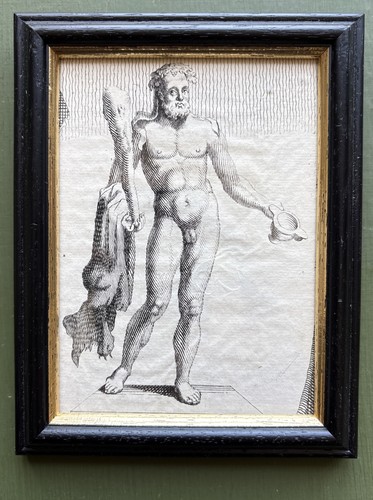 Antique engraving hercules - antique,