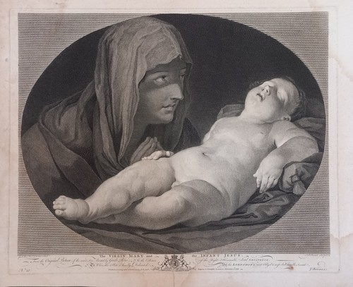 Huge 18thc etching after - ,
