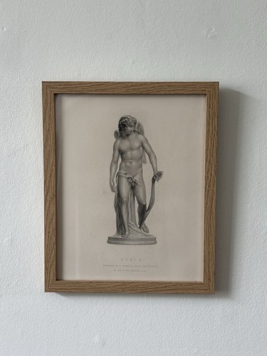 Antique engraving cupid after - engraving,