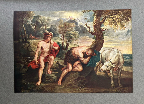 Antique print and argus - antique,