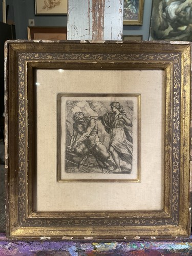 Antique old master engraving - old,