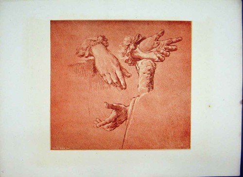 Original old antique print - antique,